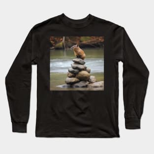 Vibin' Capybara Long Sleeve T-Shirt